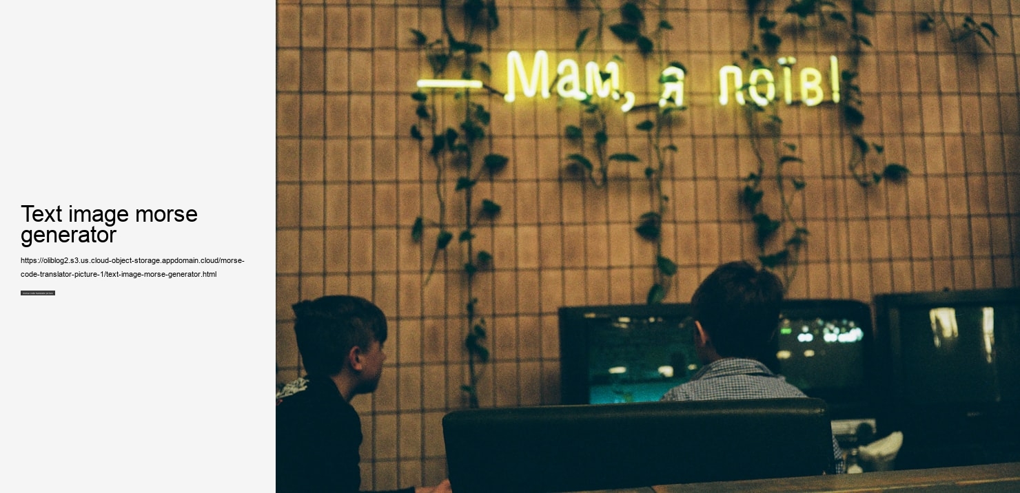 text image morse generator